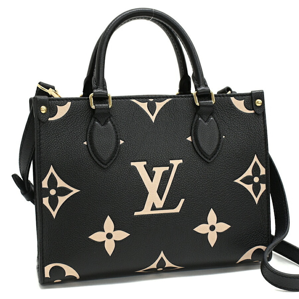 Louis Vuitton OnTheGo Tote Bag Monogram Empreinte Leather Black